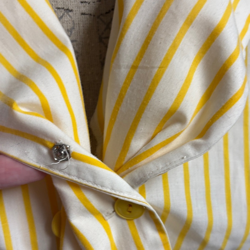 Vintage 60’s Yellow Striped Midi Dress - Picture 9 of 16